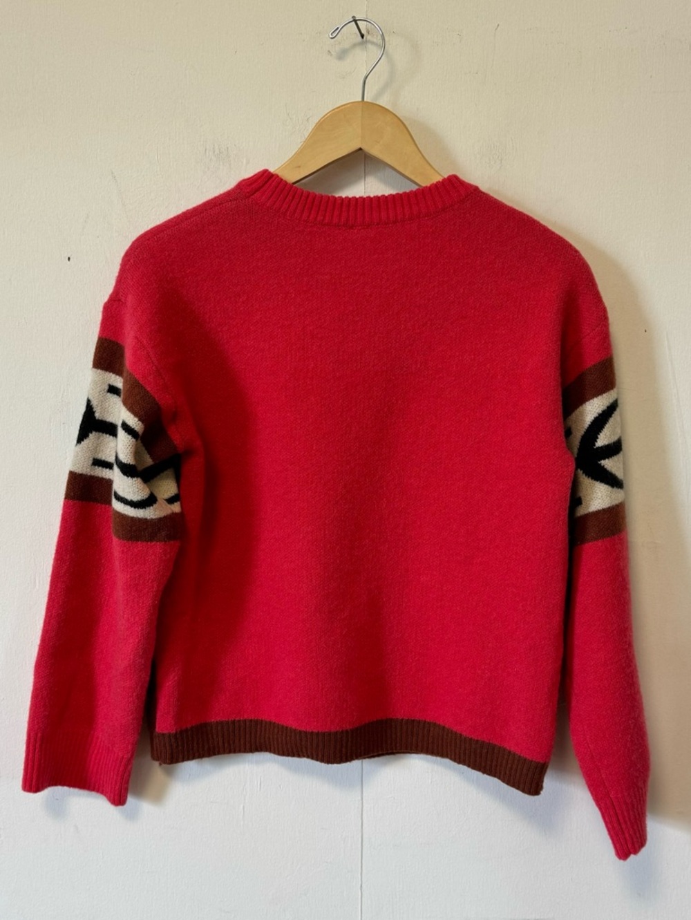 Southwest Aztec Print Sweater Colorful Pink Coastal Cowgirl Womens Small - Picture 5 of 7